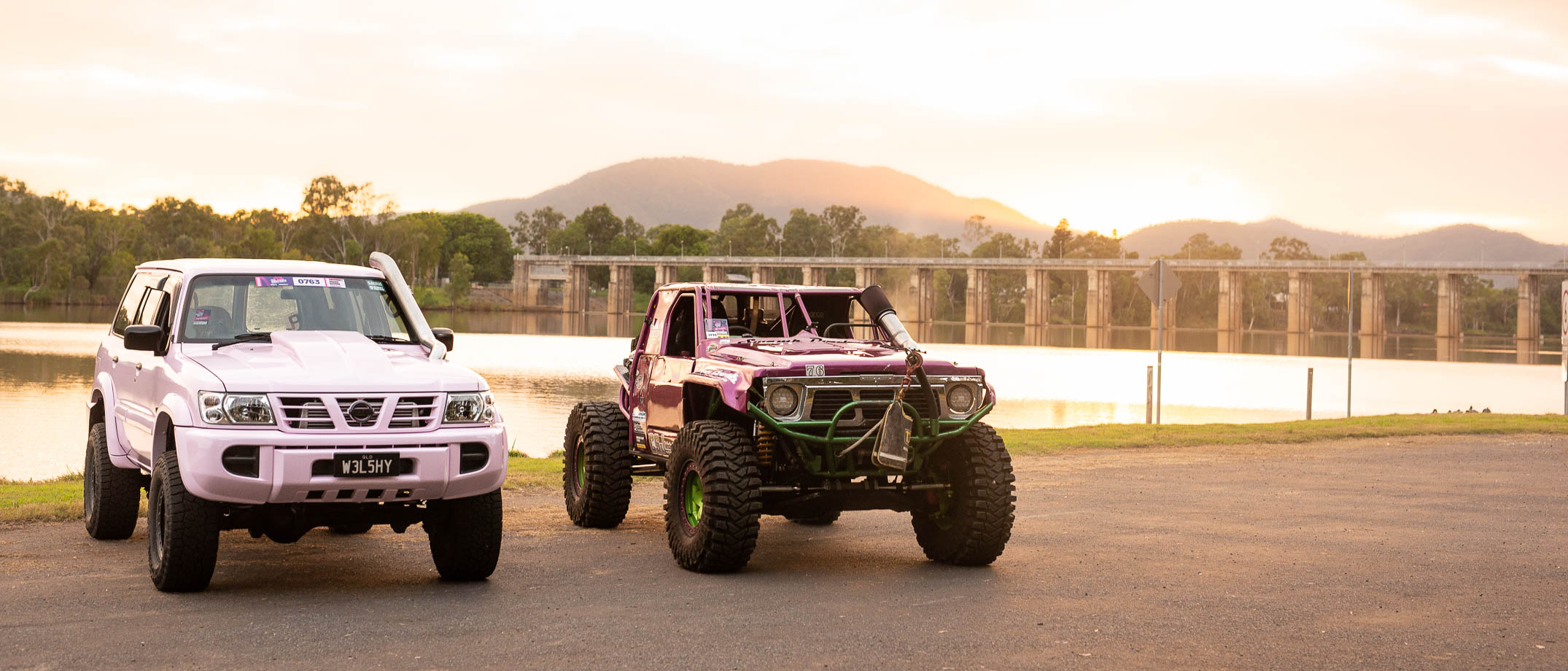 4 Wheel Drives on Fitzroy River at Ski Gardens - Rockynats